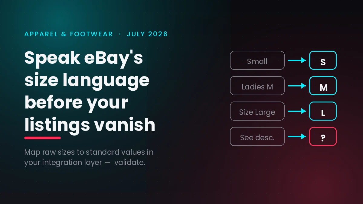 eBay Is Blocking Non-Standard Apparel Sizes in July — Fix Your Listing Feed
