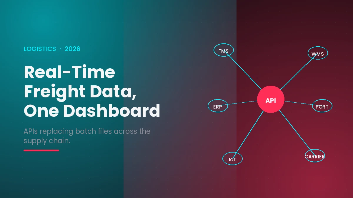 From EDI to APIs: Building Real-Time Logistics Dashboards in 2026