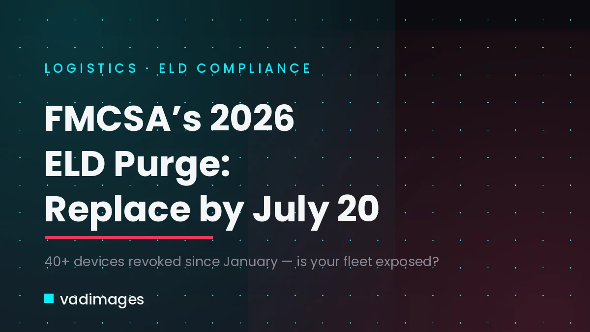 FMCSA&rsquo;s 2026 ELD Purge: What Fleets Must Do Before July 20