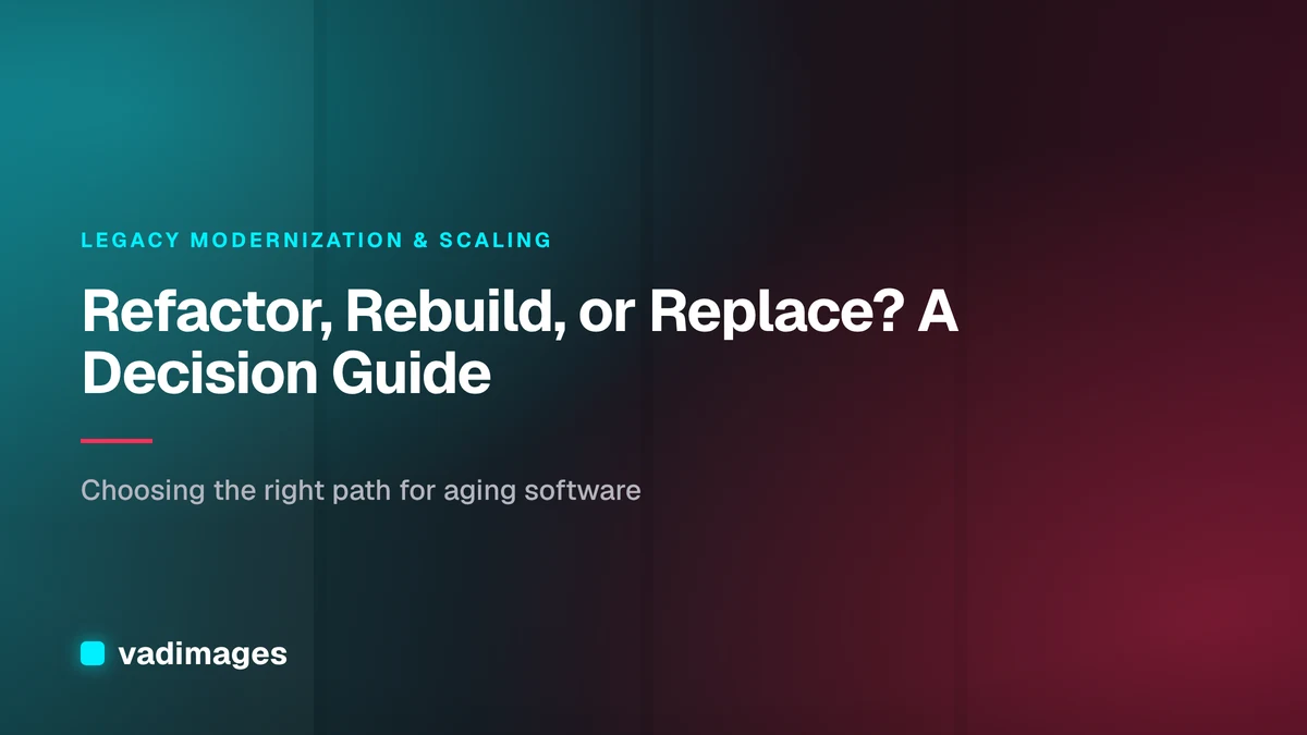 Refactor, Rebuild, or Replace? A Decision Guide